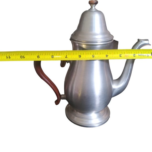 Vintage Pfaltzgraff Handcrafted Pewter Coffee/Tea Pot Made in the USA Lot of 2 - Picture 8 of 11